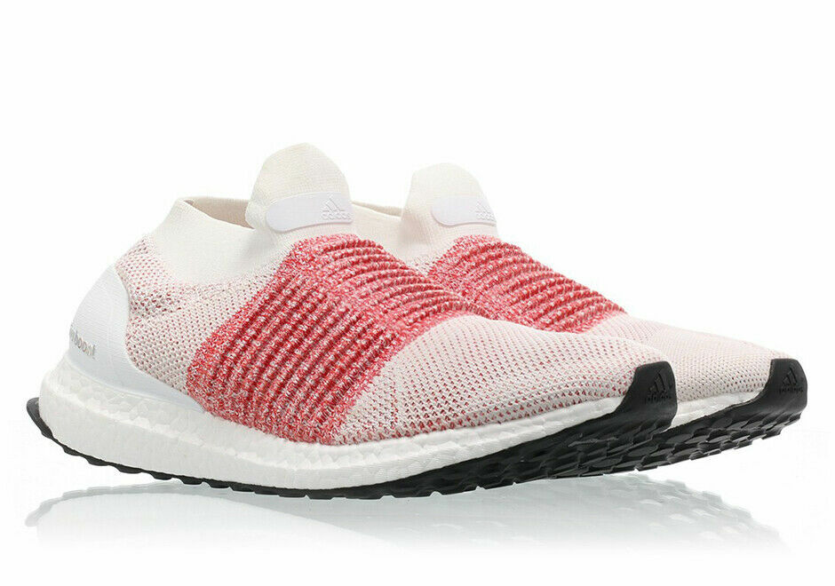 Adidas Ultra Boost sin Cordones Zapatos Atletismo Blanco Rosa BB6136 Talla  9US / | eBay